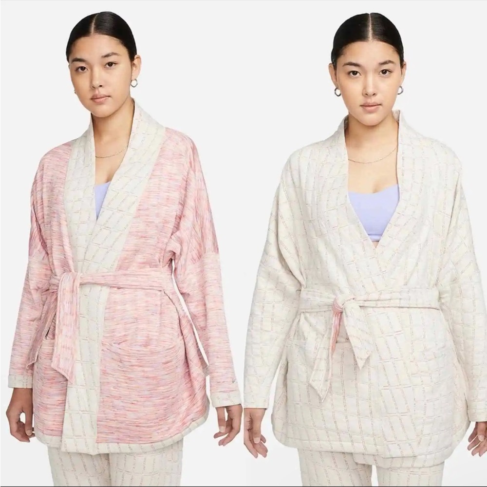 Nike Yoga Therma FIT Luxe Jacquard Women's Reversible Wrap Jacket NWT 2X